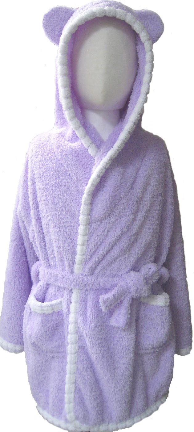Baby Piping Hooded Bathrobe 2~5years 1